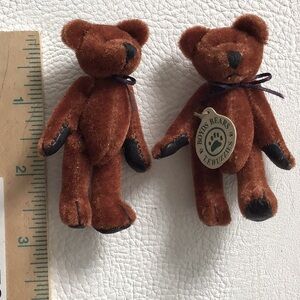 TWO Boyds Bears T.F. Wuzzies 2.75” tall One with tag, one without CLEAN!